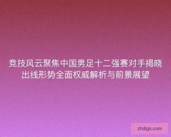 竞技风云聚焦中国男足十二强赛对手揭晓出线形势全面权威解析与前景展望